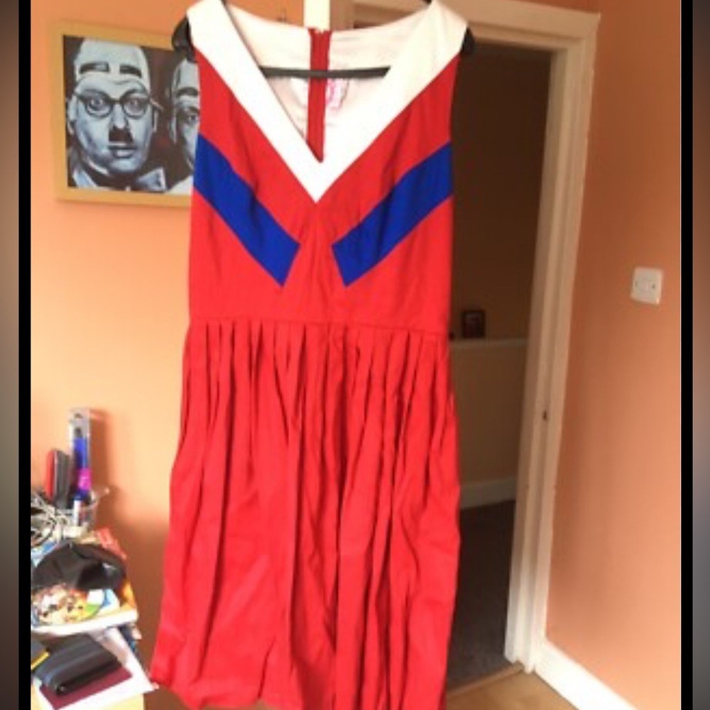 PINUP COUTURE 4th of July Patriotic Red White & Blue Kelly Dress